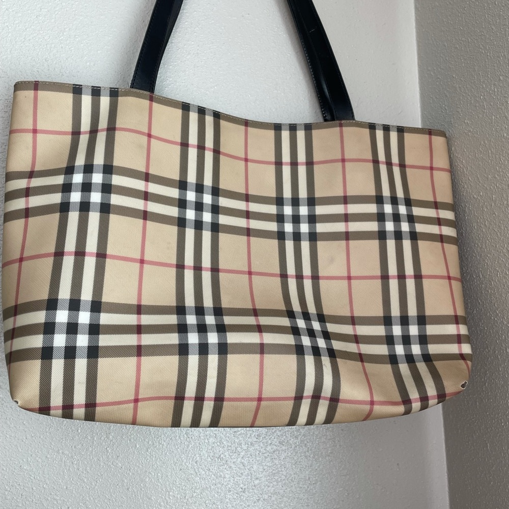 Vintage Burberry Nova Check Large Tote/Purse/Bag - Picture 2 of 11